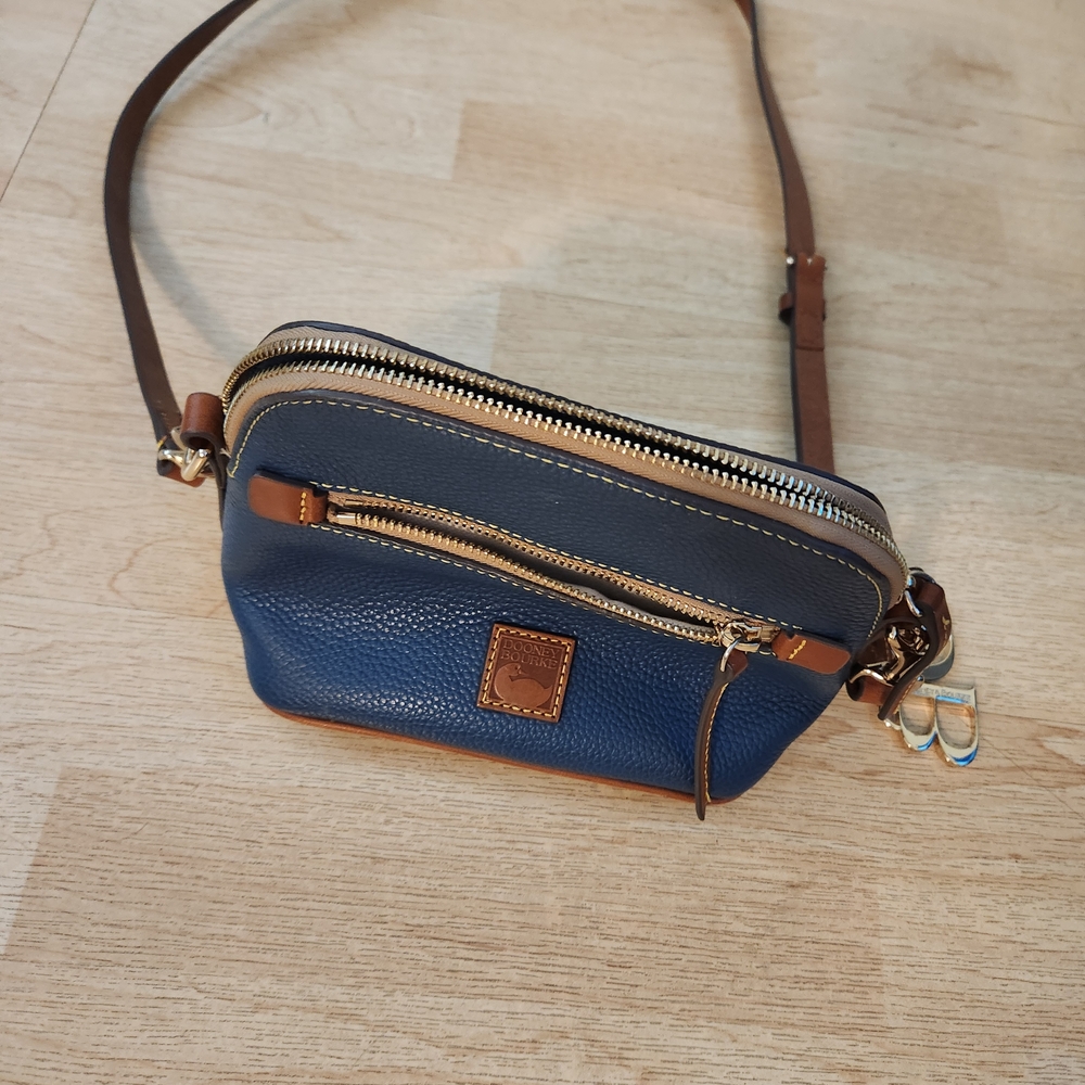 Dooney & Bourke Navy Pebble Leather Crossbody Bag